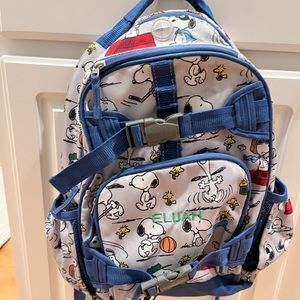 Pottery Small Snoopy/Peanuts Backpack with Elijah monogram size small